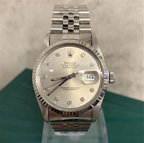 rolex datejust factory diamond